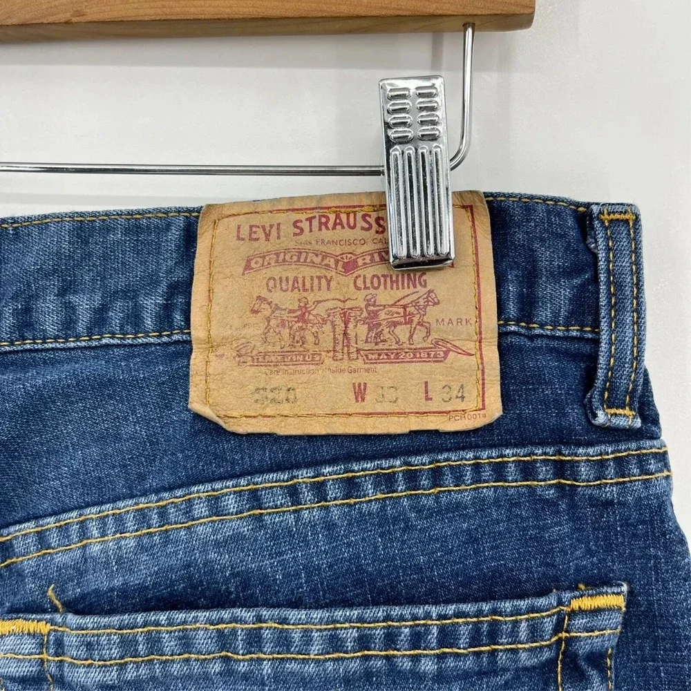 Levi's Jeans Men's Size 33 Blue 520‎ Bootcut Button Fly Medium Wash Vtg 90s